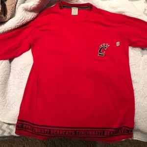 PINK long sleeve bearcats tee